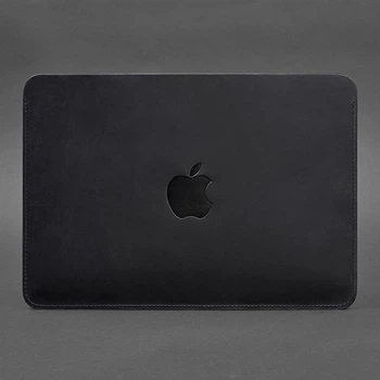 Чохол BN із натуральної шкіри для MacBook 13 дюйм, синій Crazy Horse