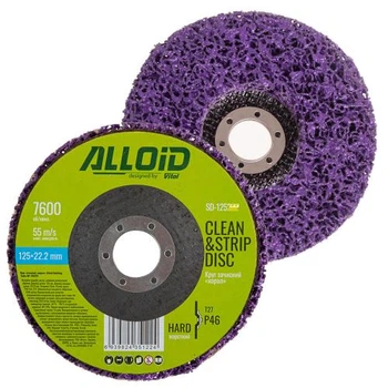 Круг зачистной коралл Alloid 125×22,2 мм фиолетовый