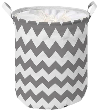 Кошик для зберігання Idea Home LY-03 Zig Zag, 35х45 см, сірий (LY-03 круг. ткан. з/кр Zig Zag)
