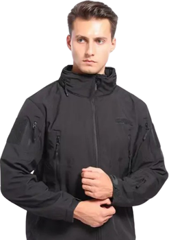 Куртка водонепроницаемая SOFTSHELL с флисом Solve Black KT6000801 размер XL