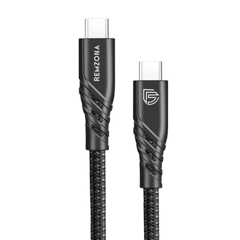 Кабель Remzona USB-C to USB-C 3.2 Gen2 100W 5A QC4.0 PD3.0 20Gbps 4K@60Hz 1m CCC1-03BK Black