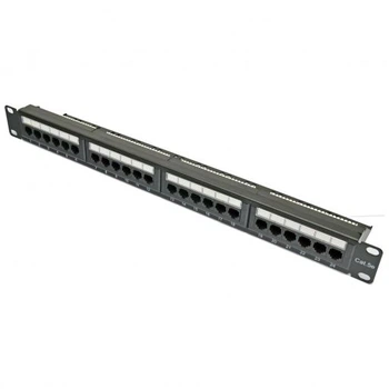 Патч-панель 19" 24хRJ-45 UTP кат.5e, із заднім організатором