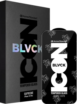 Защитное стекло ArmorStandart Supreme Black Icon 2.5D для смартфона Apple iPhone 16 Plus Black (ARM78036)