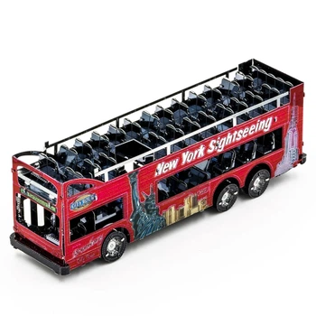 Металевий 3D конструктор Metal Earth "Big Apple Tour Bus" | Екскурсійний автобус по Нью-Йорку