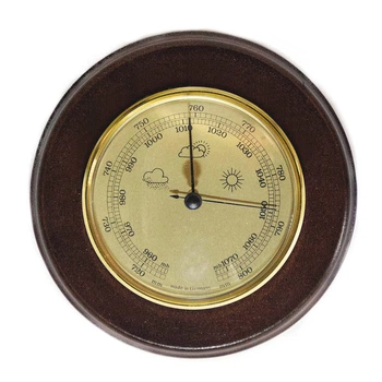 Барометр настінний Moller 201230 Walnut з великим циферблатом та прогнозом погоди на 12 годин.