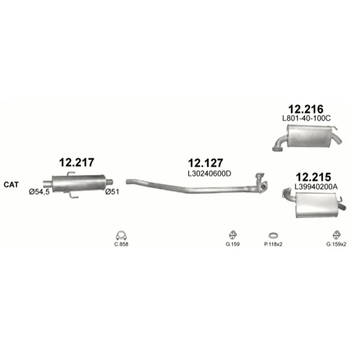 Глушник задній Polmostrow (12.216) - (Mazda 6 2.0i-16V 03/05-09/07 , 2.3-16V 03/05-09/07) (852216)