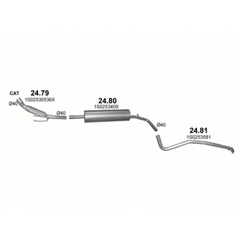 Резонатор Volkswagen UP/ Skoda Citigo/ Seat Mii Polmostrow (24.80) (858616)