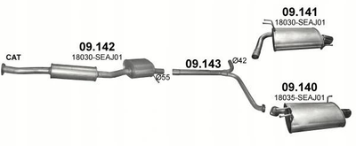 Резонатор Honda Accord 2.4i 16V Polmostrow (09.142) (858774)