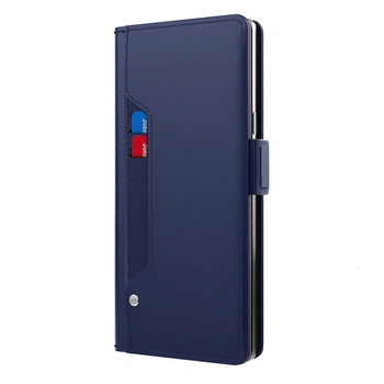 Чехол - книжка Beauty Case для Motorola Edge 50 Fusion с зеркалом blue