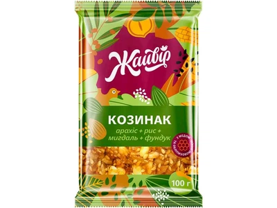 Козинак ЖАЙВІР «Асорті з мигдалем», ф. 100г