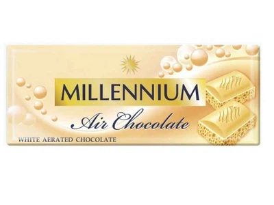 Шоколад MILLENNIUM 85г білий пористий