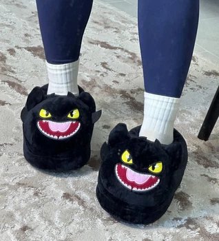 Домашні Тапочки Іграшки Кігурумі Kigurumi Беззубик М'які Теплі Для Дівчинки Чорний 35-41 (Д753086)
