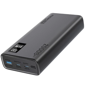 УМБ Promate Bolt-20PD 20000 mAh USB-А 2xUSB-С Black (bolt-20pd.black)