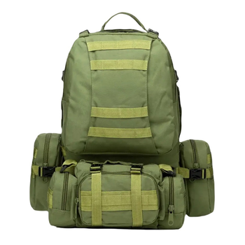 Рюкзак тактический Eagle M12 с подсумками 55L Green (3_05594)