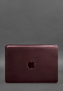 Чехол для MacBook 13 из кожи защитный бордовый(BB_30002420)