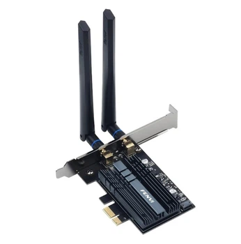 Трехдиапазонный сетевой адаптер WiFi FV-AXE3000 переходник с WiFi 6E и Bluetooth 5.3 для Windows 10 / 11, 5374 Мбит/с, черный (92338973)