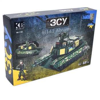 Конструктор военный, танк, M1A2 Abrams, фигурки, 681 деталей KB 1136