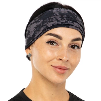 Спортивная повязка на голову эластичная SP-Sport 002 Black-Grey