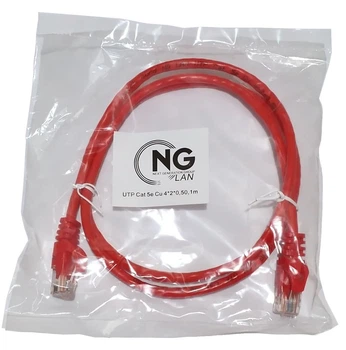 Патчкорд NG LAN UTP Cat 5e Cu 4х2х0 50 0.5m червоний