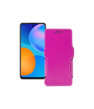 Чохол-книжка з екошкіри для телефону Huawei P Smart 2021 Рожевий