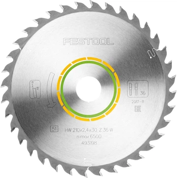Диск пильный WOOD UNIVERSAL HW 210x2.4x30 W36 Festool 493198
