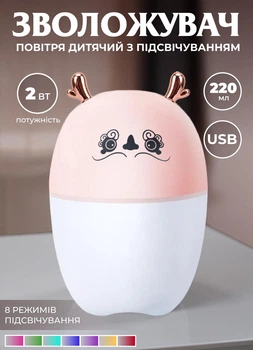 Увлажнитель воздуха Happy Life HP-BH-17202P Deer USB Humidifier 220ml Pink