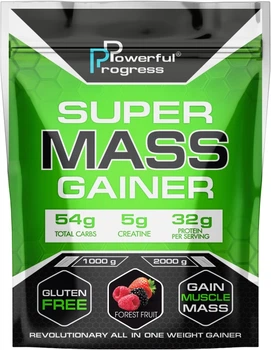 Гейнер для набору маси Powerful Progress Super Mass Gainer 2 кг Лісові ягоди (4820241840595)