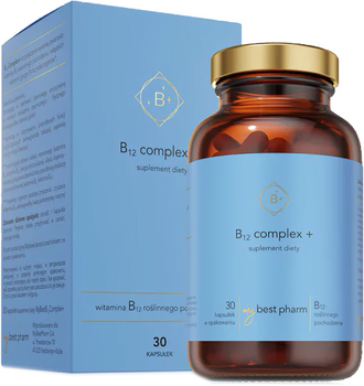 Дієтична добавка MyBestPharm B12 complex + 30 капсул (5904824651521)