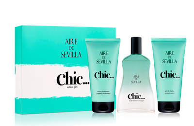 IES Набор женский "AIRE DE SEVILLA CHIC" (туал.вода, крем д/тела, гель д/душу)