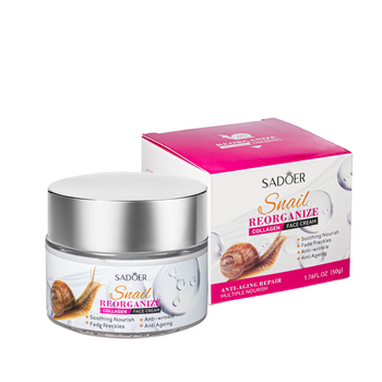 Антивіковий крем для обличчя Sadoer Snail Collagen Reorganizing з муцином равлики 50 г