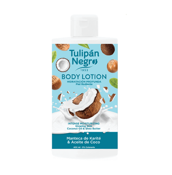 Лосьон для тела питательный Tulipan Negro c маслом ши и кокос, 400 мл