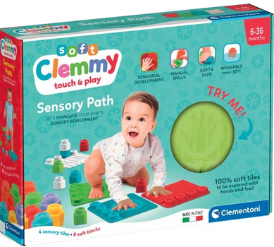 Ігровий набір з конструктором Clementoni Soft Clemmy Сенсорний килимок (8005125173525)