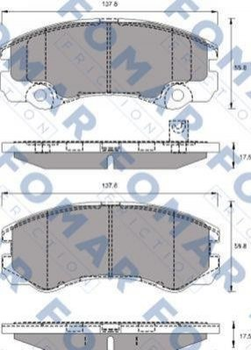 Тормозные колодки FOMAR FO684381 Opel Frontera 1605002, 1605084, 1605978