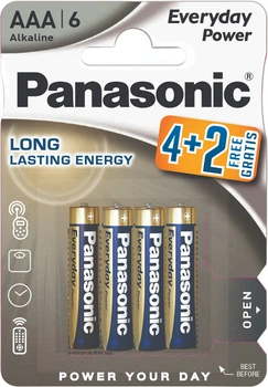 Батарейка Panasonic Everyday Power лужна AAA блістер 6 шт (LR03REE/6B2F)