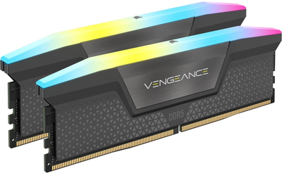 Оперативна пам'ять Corsair DDR5-5600 32768MB PC5-44800 (Kit of 2x16384) Vengeance RGB Grey (CMH32GX5M2B5600Z36K)