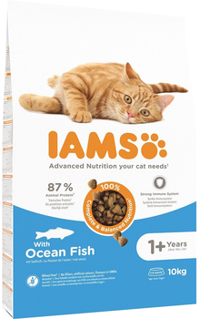 Сухий корм для котів Iams Vitality Adult Cat Ocean Fish 10 кг (8710255127354)