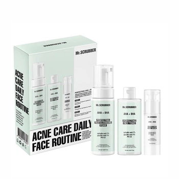 Набор комплексного ухода для проблемной и склонной к акне кожи / Acne care daily face routine Mr.Scrubber
