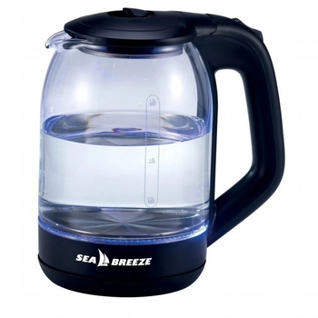 Електрочайник SeaBreeze SB-014 black скляний 1.8L 1800W