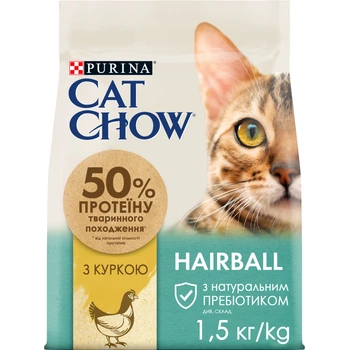 Сухий корм Purina Cat Chow Special Care Hairball Control для виведення ковтунів шерсті зі шлунку 1.5 кг (5997204514486)