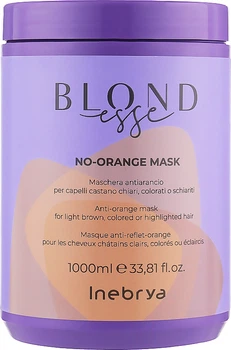 Маска антипомаранчева для фарбованого та освітленого волосся Inebrya Blondesse No-Orange Mask 1 л (8008277262413)