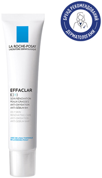 Средство восстанавливающее La Roche-Posay Effaclar К+ для комбинированной и склонной к жирности кожи лица 40 мл (3337875613491)