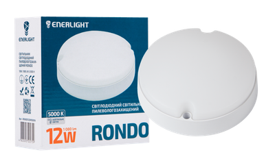 Светильник светодиодный ENERLIGHT RONDO 12Вт 5000К IP65
