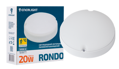 Светильник светодиодный ENERLIGHT RONDO 20Вт 5000К IP65 с датчиком движения