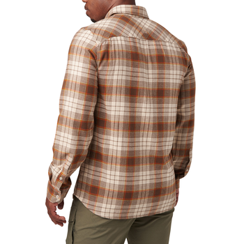 Сорочка тактична 5.11 Tactical® Silverwood Flannel Plaid Long Sleeve Shirt M Sand Dune Plaid