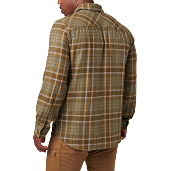 Рубашка тактическая 5.11 Tactical® Silverwood Flannel Plaid Long Sleeve Shirt XL Tank Green Plaid