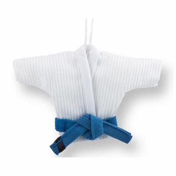 Міні-кімоно брелок для BJJ (бразильське джиу-джитсу) Біле Гі Синій пояс