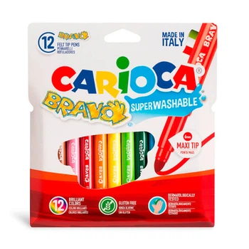 Фломастеры Carioca Bravo 12 цветов (42755) (10-585141)