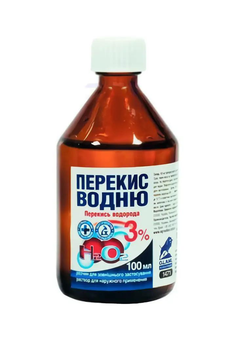 Перекись водорода 3% флакон 100 мл O.L.KAR (ветеринарный)
