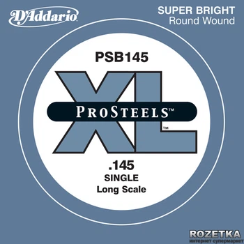 Струны для бас-гитар D'Addario PSB145 XL ProSteels Single 145