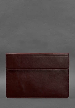 Кожаный чехол-конверт на магнитах для MacBook 13 бордовый(BB_30003397)